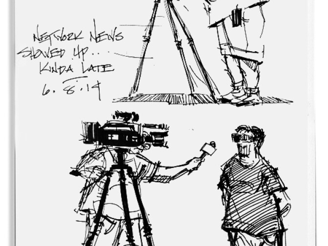 Supporters of the old historic Riverside-Figueroa bridge gathered Sunday to pay their last respects. La City officials have refused to turn the old bridge into a park with bike and bike path, akin to New York's High Line.