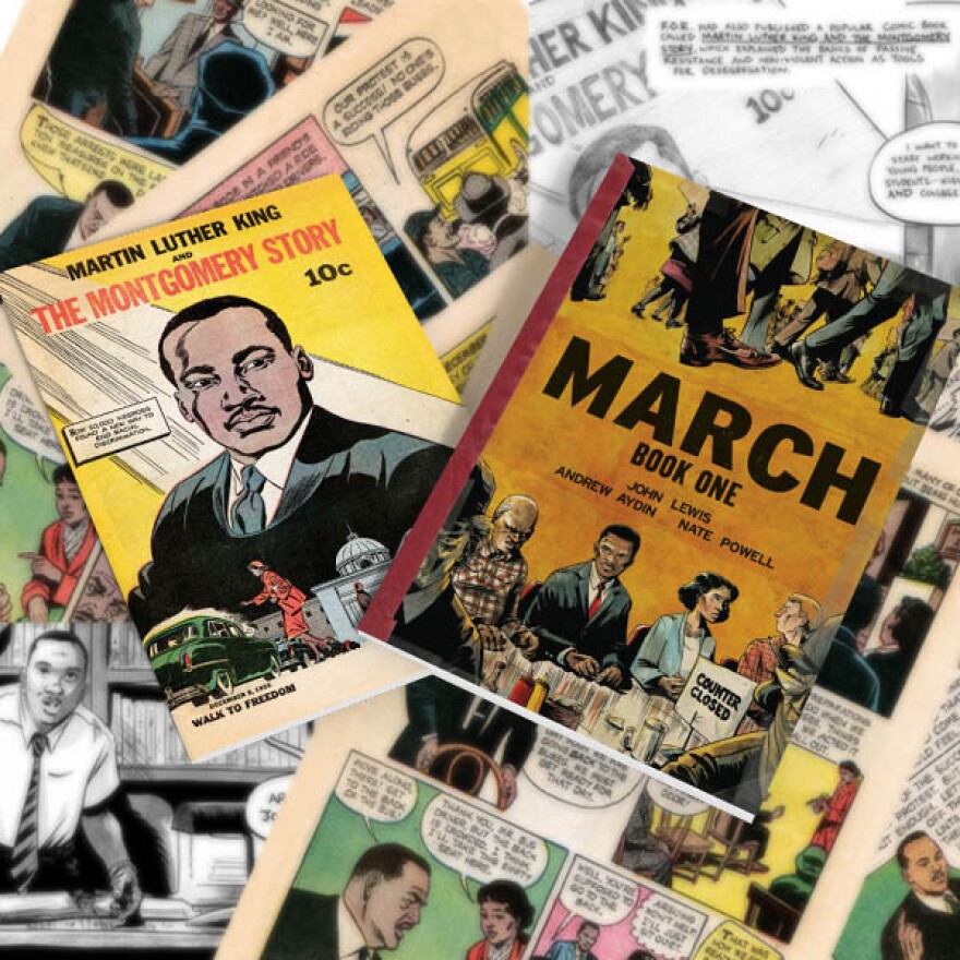 John Lewis says the idea to publish "March" in graphic novel form was inspired by a comic book he read about Martin Luther King Jr.