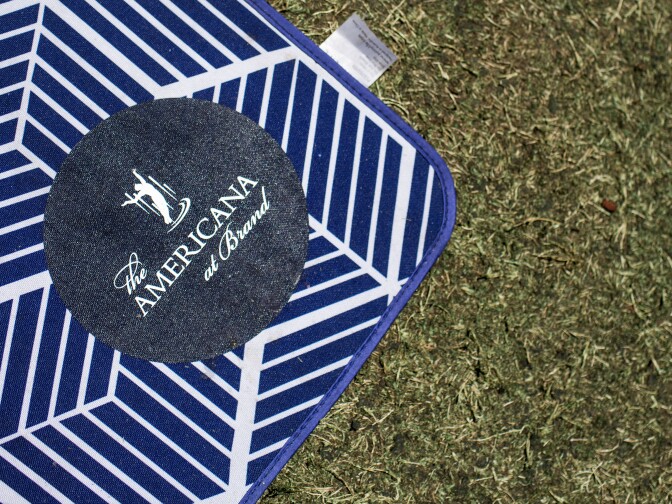Picnic blankets and umbrellas are available for guests at The Americana at Brand in Glendale on Wednesday, July 20, 2016.