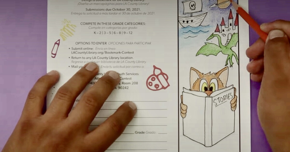 Bookmark Library Program Calling young readers: You can design a bookmark for LA County ...