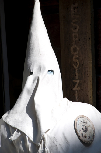 kkk☺︎ A photograph of a Ku Klux Klan rally in Indiana, 1920s-1930s