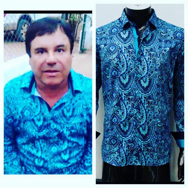 el chapo blue dress shirt LA store's shirts flying off shelves after drug kingpin El Chapo wears design | Joaqun 'El Chapo' Guzmn